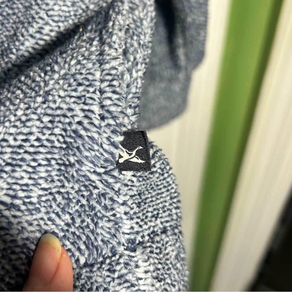 Eddie Bauer Women's 1/4 Button Soft Fleece Pullover heathered blue size Large - Picture 7 of 11